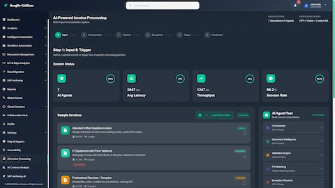 AI-Powered Invoice Processing Platform interface
